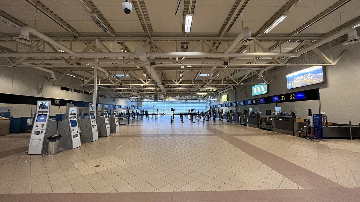 Check-in hall at an airport
