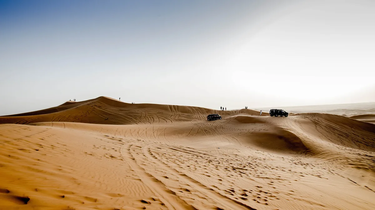Desert dunes outside Dubai