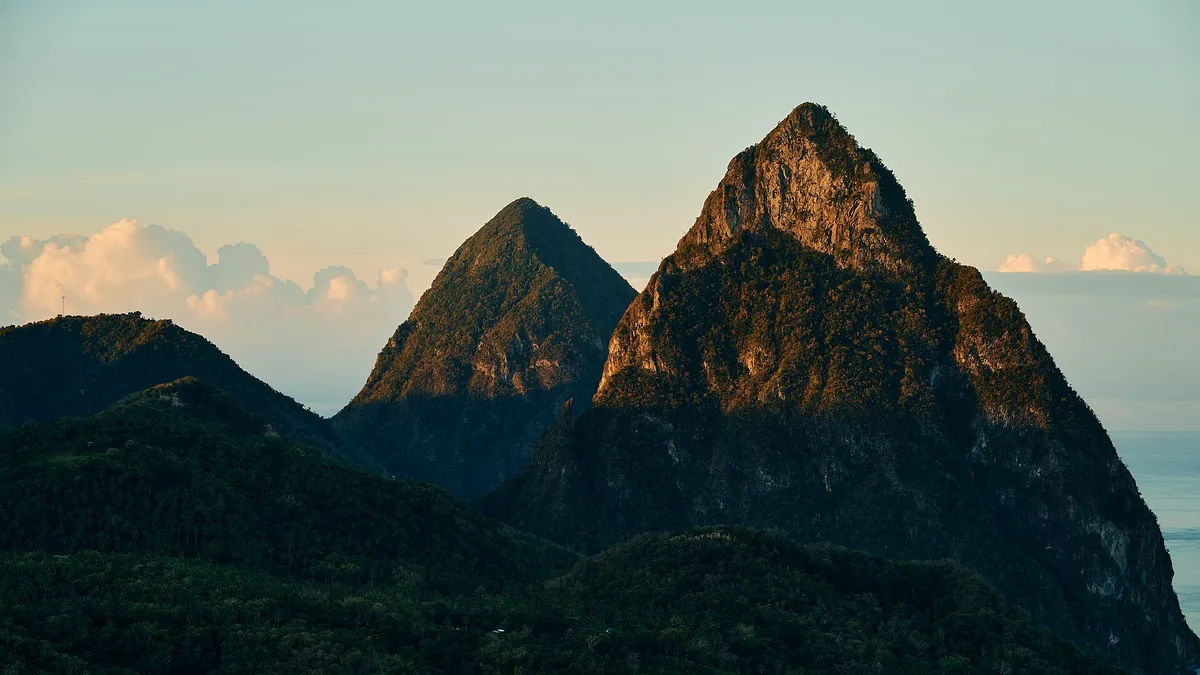 The Pitons in St Lucia